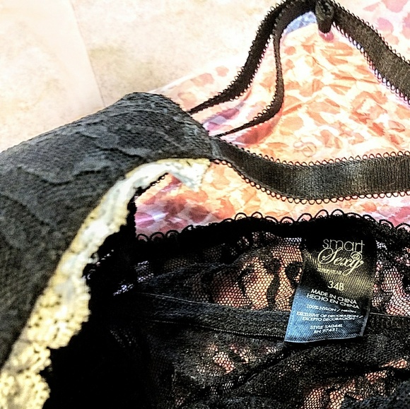 SMART&SEXY BLK LACE CHEMISE, 34B - Picture 4 of 5